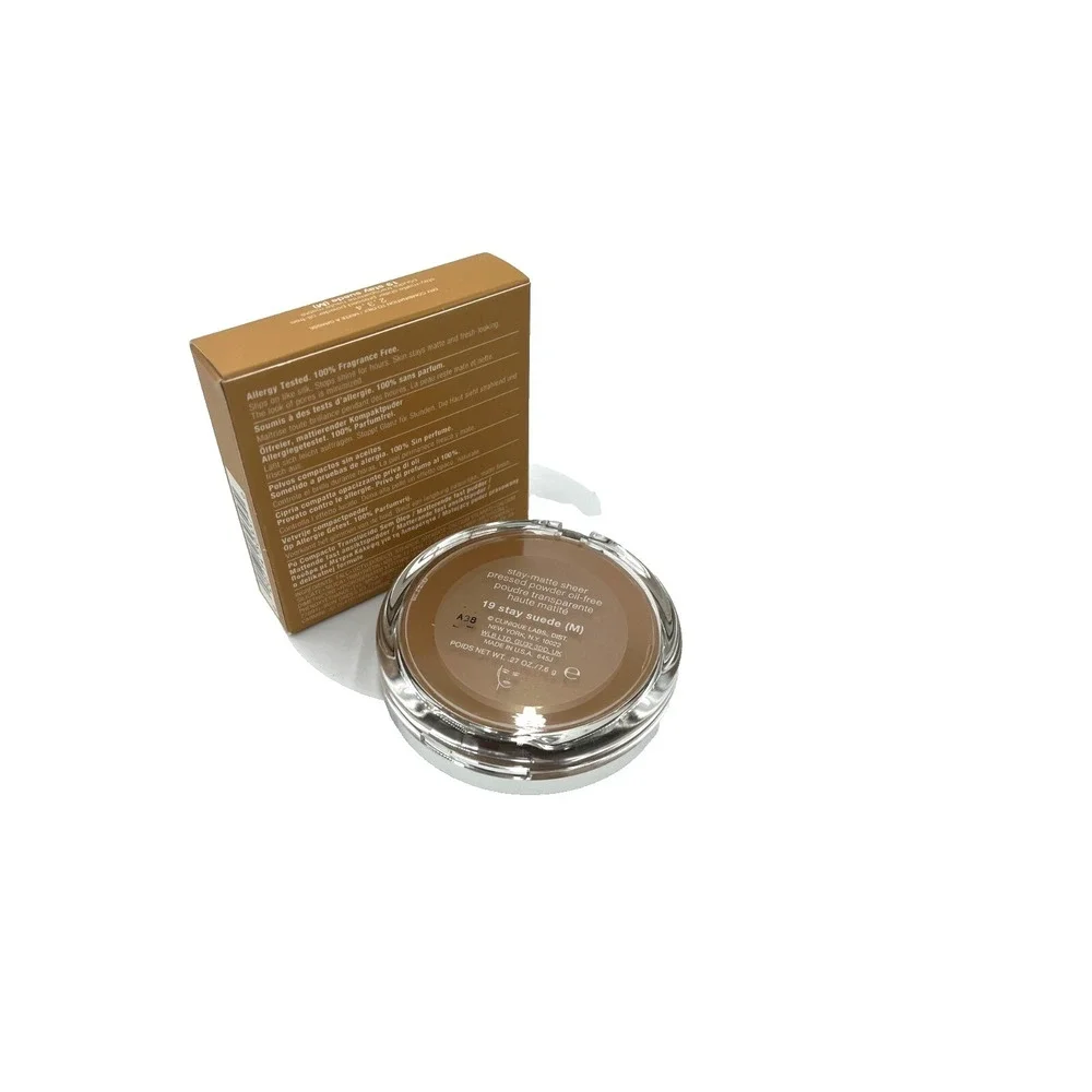 Clinique Stay Matte Sheer Pressed Powder Oil Free 19 Stay Suede (M) 0.27oz /7.6G
